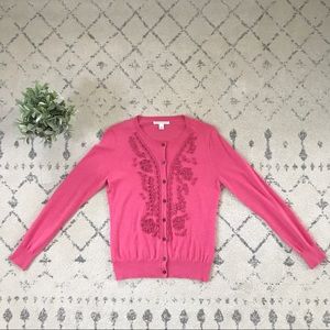 Banana Republic Pink Silk Cardigan